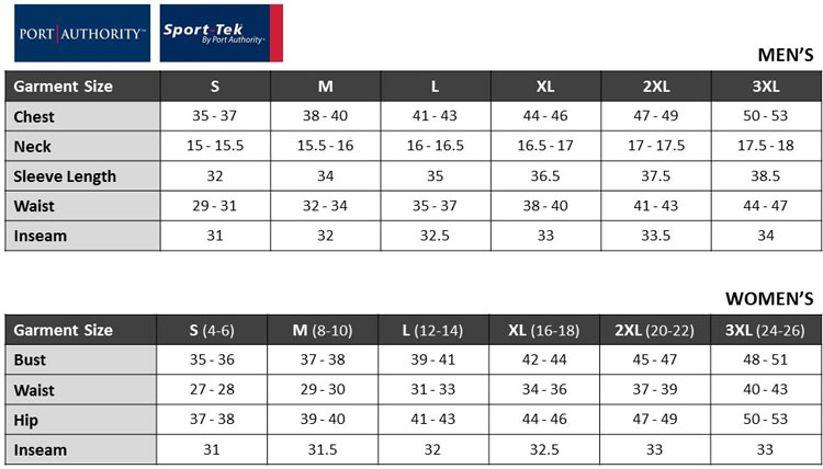 Sizing Chart